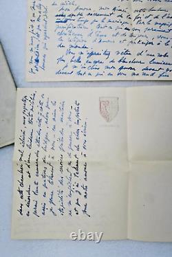 Maurice Druon signed autograph letter