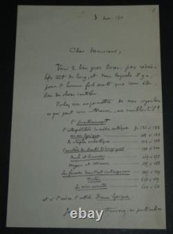 Maurice Emmanuel, composer, signed autograph letter, L’Art Vrai, 1911