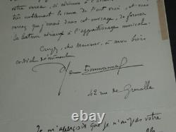Maurice Emmanuel, composer, signed autograph letter, L’Art Vrai, 1911