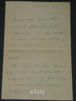 Maurice Leblanc Autographed Signed Letter in Pencil, 2 Pages