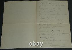 Maurice Leblanc Autographed Signed Letter in Pencil, 2 Pages