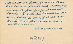 Maurice Maeterlinck Belgian Autograph Letter Signed Spider Glass