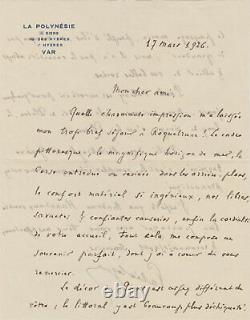 Maurice Paléologue Signed Autograph Letter To Gabriel Hanotaux Rare