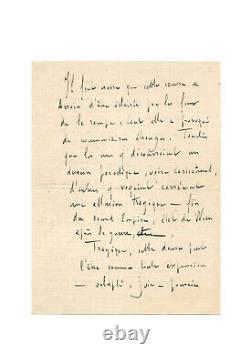 Maurice RAVEL / Signed Autograph Letter / La Valse / Critique / Performance