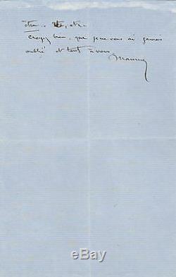 Maurice Sand Autograph Letter Signed George Sand Theater