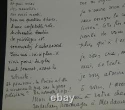 Maurice d'Hartoy Autograph letter signed, 1955, 1 page, detective prose