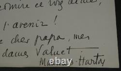 Maurice d'Hartoy Autograph letter signed, 1955, 1 page, detective prose