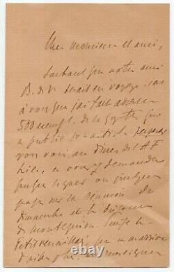 Maurras Charles Signed Autograph Letter 1 Page In-12 Action Française
