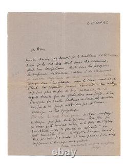 Max JACOB / Signed Autograph Letter / Occupation / Jews / Deportation / 1942