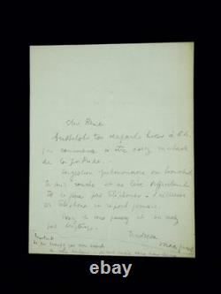 Max JACOB signed autograph letter to René Dulsou 1933