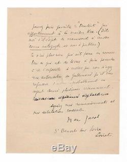 Max Jacob / Autograph Letter Signed (1926) / Gallimard / The Name / The Penitent