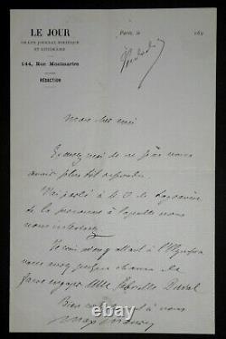 Max MAUREY SIGNED AUTOGRAPH LETTER, Paris