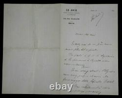 Max MAUREY SIGNED AUTOGRAPH LETTER, Paris