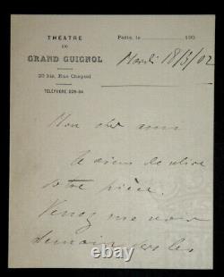 Max MAUREY SIGNED AUTOGRAPH LETTER, Paris, 1902