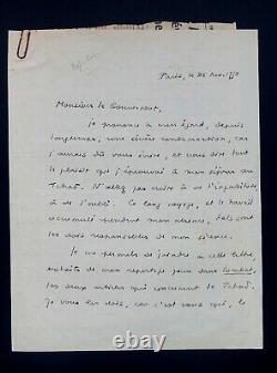 Max-pol Fouchet Autography Letter Signed And Joined Press Copurs, 1950