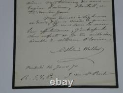 Mélanie Waldor Autographed letter signed to Mr. Plouvier 1870