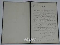 Mélanie Waldor Autographed letter signed to Mr. Plouvier 1870