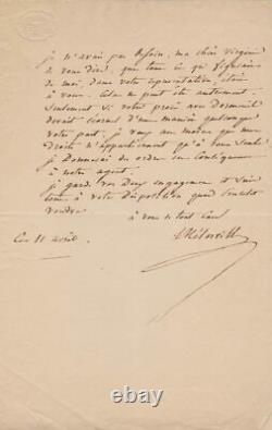 Melesville Signed Autograph Letter To Virginia Dejazet Rare Contents