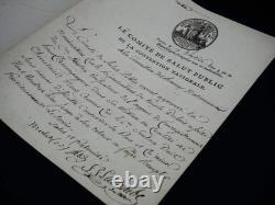 Merlin of Douai signed letter COMMITTEE OF PUBLIC SAFETY, LACOMBE 1795