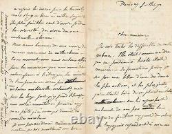 Mialaret Marries Michelet Autograph Letter Signed About Political War 1872