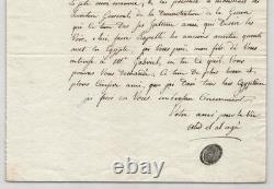 Michel Abdelal Signed handwritten letter, The exiles of the Egyptian Campaign
