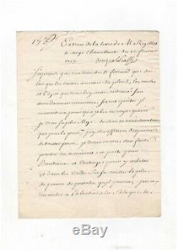 Michel De Chamillart / Letter Signed / Versailles / 1707 / Louis / Maintenon