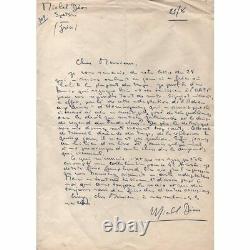 Michel Deon Autograph Letter Signed An Adaptation Of Hemingway