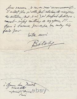 Michel-maurice Lévy Autograph Letter Signed To Léon Treich Musique