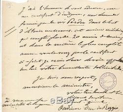 Military Empire Oudino Marshal Duke Of Reggio Autograph Letter Signed Minister