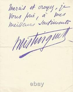 Mistinguett Set Of Two Autograph Letters Signed