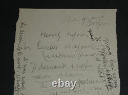 Mme Aurel, Writer, Signed Autograph Letter. Prince of Poets! Petition
