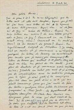 Moïse Kisling Rare Autograph Letter Signed To His Wife During The Occupation