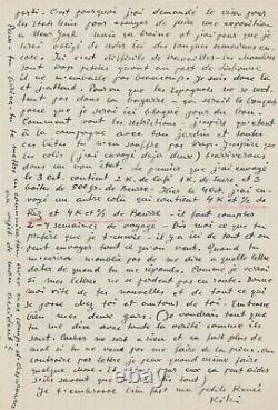 Moïse Kisling Rare Autograph Letter Signed To His Wife During The Occupation