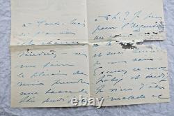 Mrs. CATULLE-MENDES autograph letters handwritten & signed