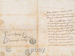 Music Pierre-Jean BÉRANGER Autographed letter addressed to marriage music