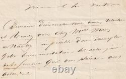 My dear Victor. Autograph letter signed by ALEXANDRE DUMAS to VICTOR HUGO
