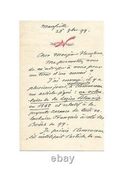 Nadar / Signed Autograph Letter / Georges Clemenceau / L'aurore / Envelope