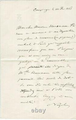 Napoleon III / Beautiful Letter Autograph Signee Au Baron Haussmann 1863