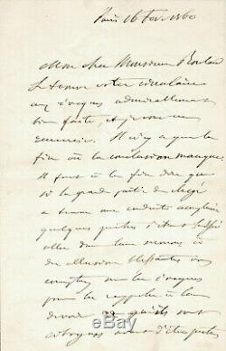 Napoleon III Important Autograph Letter Signed Secularism 1860