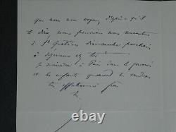 Napoleon Jerome Bonaparte Autographed Letter Signed Addressed to His Sister Mathilde