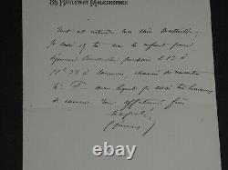 Napoleon Jerome Bonaparte Autographed Letter Signed to his Sister Mathilde