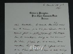 Napoleon Jerome Bonaparte Autographed Letter Signed to his Sister Mathilde, 1875