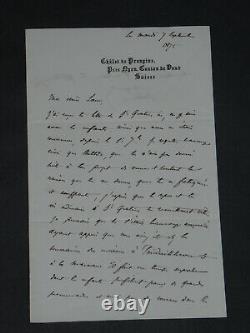 Napoleon Jerome Bonaparte Autographed Letter Signed to his sister Mathilde, 1875
