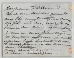 Nélie Jacquemart-André Signed autograph letter on the health of Édouard André