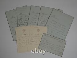 Nélie Jacquemart Painter Collection of 8 signed autograph letters