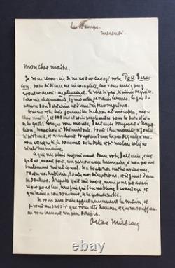 Octave Mirbeau Signed Autograph Letter to A. Daudet, Tartarin de Tarascon, 1890