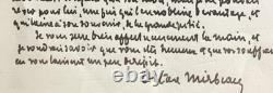 Octave Mirbeau Signed Autograph Letter to A. Daudet, Tartarin de Tarascon, 1890