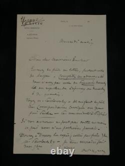Octave Uzanne signed autograph letter: We will never get out of this.