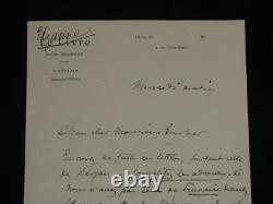 Octave Uzanne signed autograph letter: We will never get out of this.
