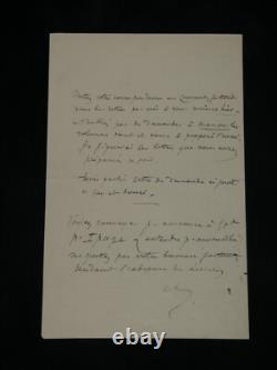 Octave Uzanne signed autograph letter: We will never get out of this.